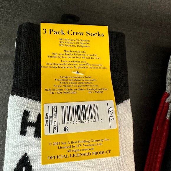 NEW - Schitts‎ Creek socks novelty graphic design crew socks lot 0f 2 packs - Picture 5 of 7